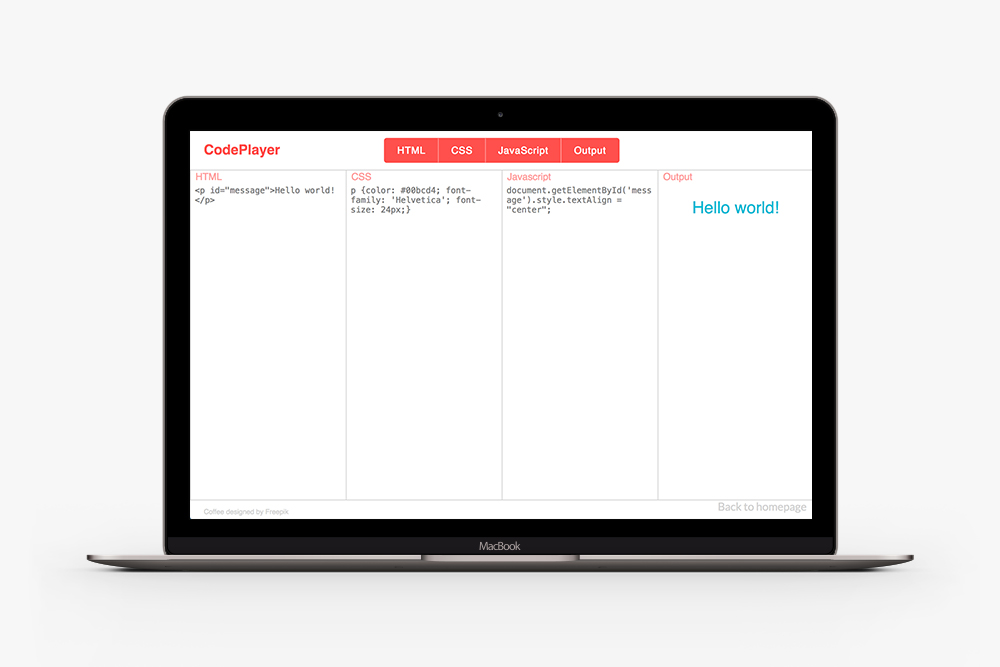 An image of my CodePlayer app