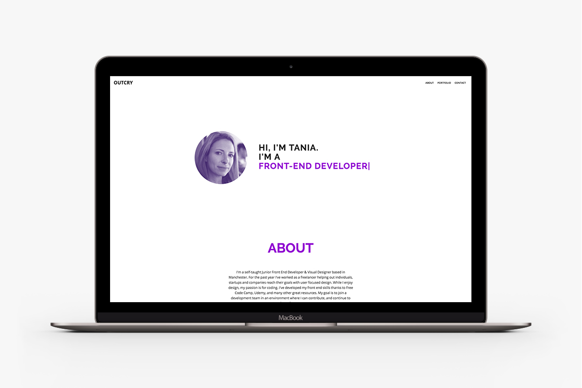 An image of my Personal Portfolio website