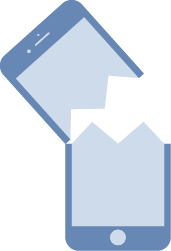 Broken smartphone icon